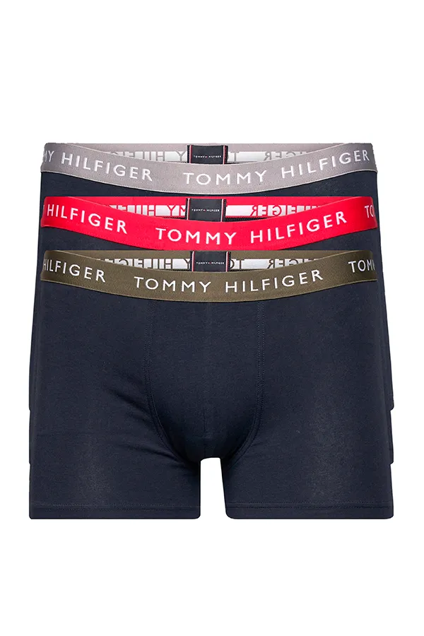 Tommy Hilfiger 3-Pack Trunks  Waistband Logo Navy