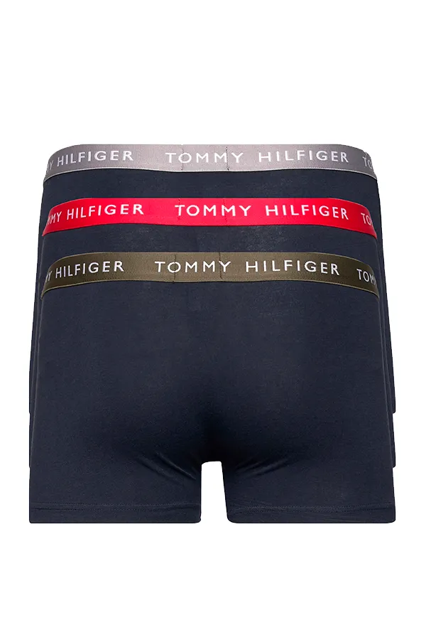 Tommy Hilfiger 3-Pack Trunks  Waistband Logo Navy