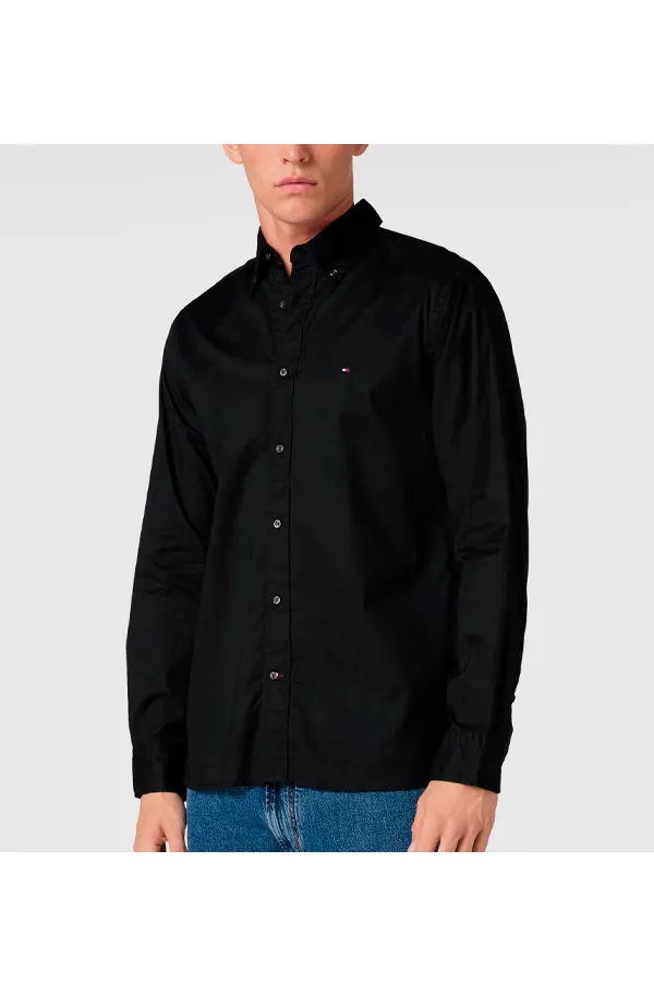 Tommy Hilfiger Flex Poplin Shirt Black