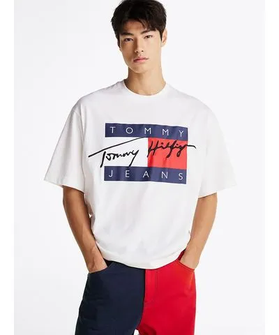 Tommy Hilfiger Men's Flag Logo Jersey T-Shirt