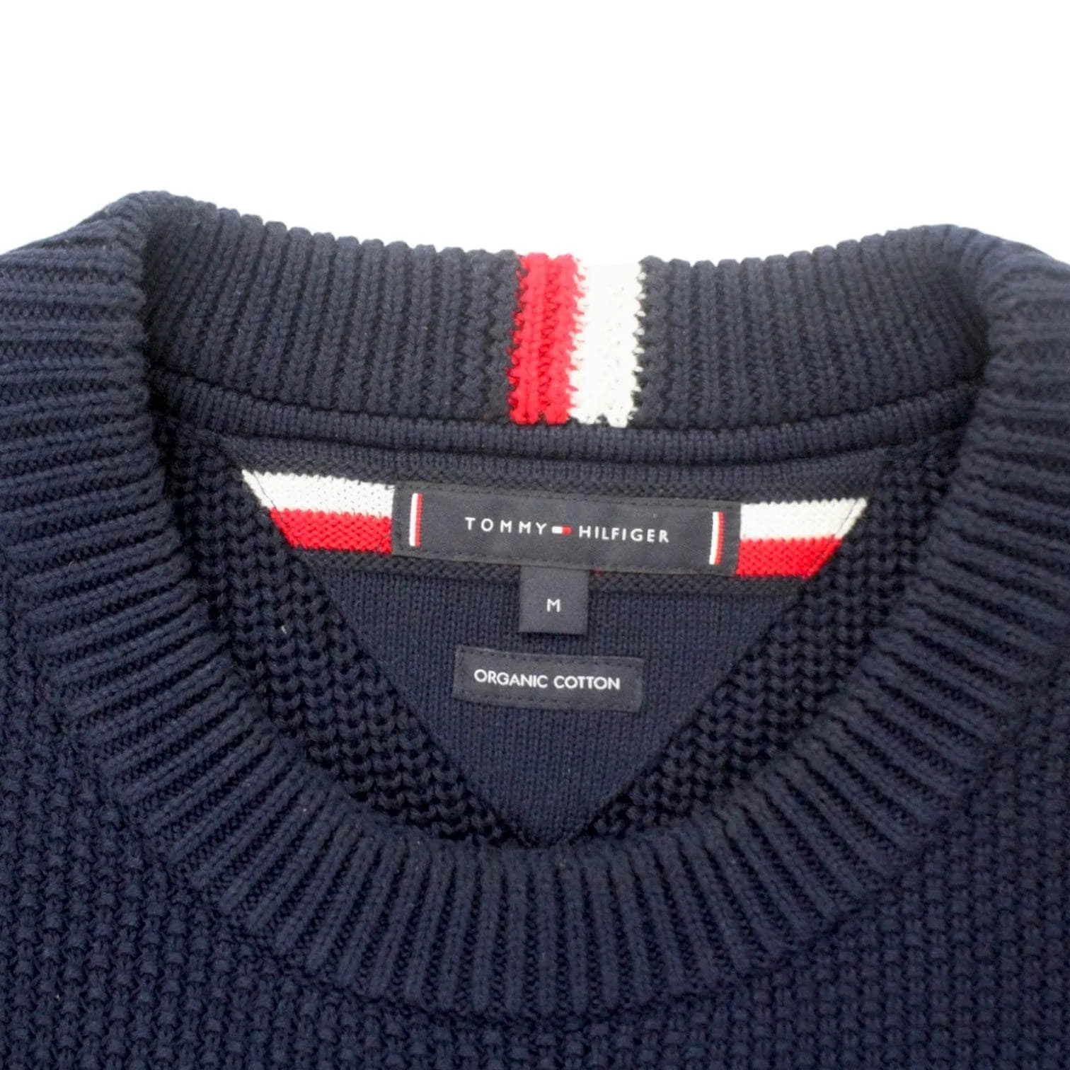 Tommy Hilfiger Navy Basket Weave Jumper