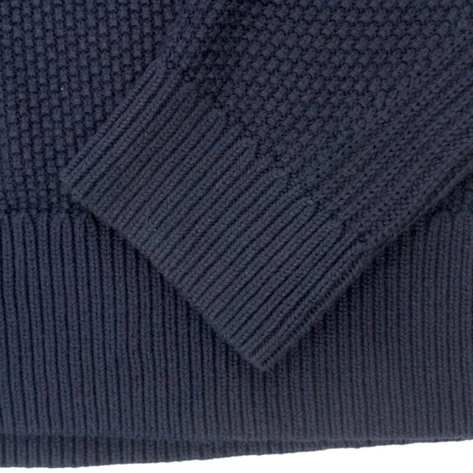 Tommy Hilfiger Navy Basket Weave Jumper