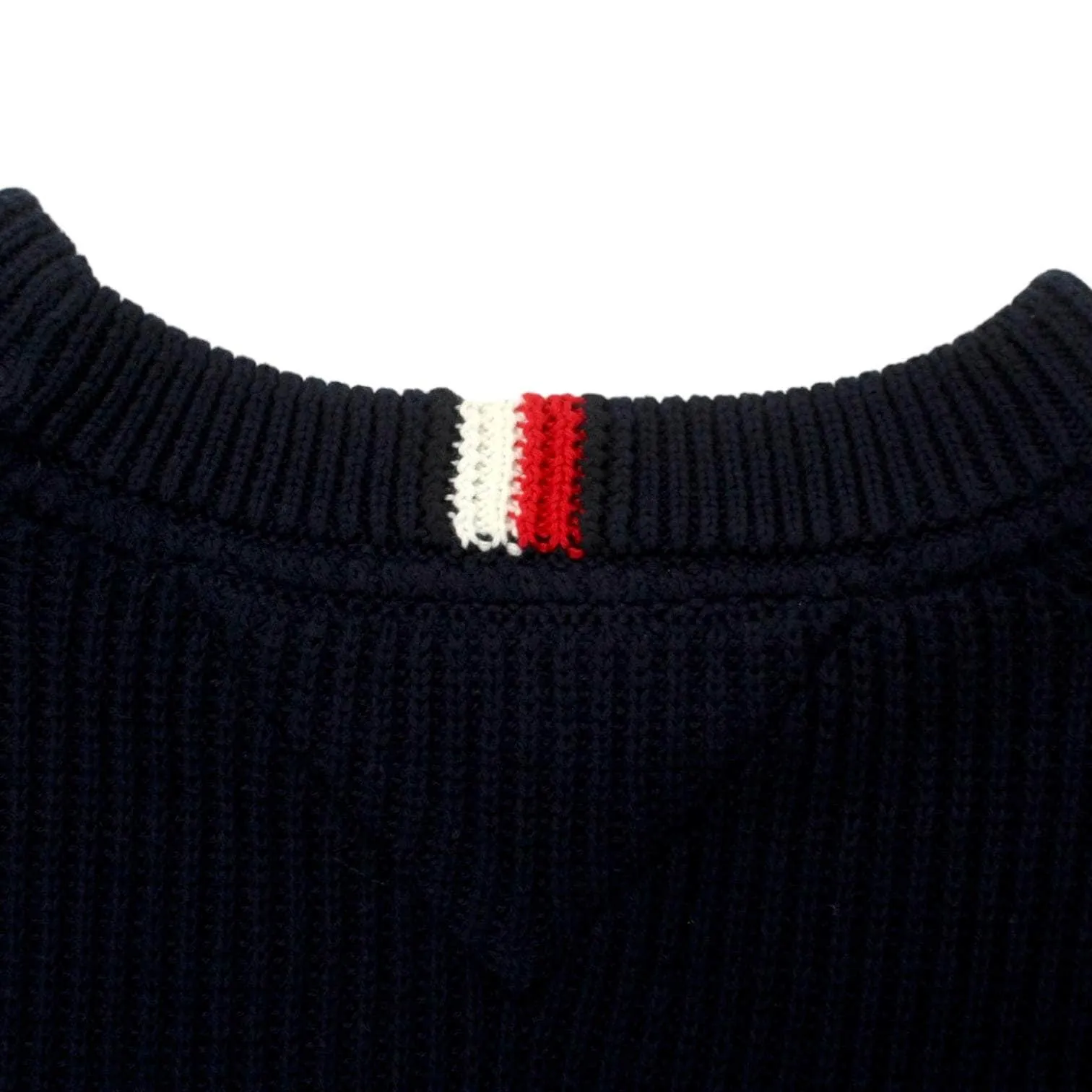 Tommy Hilfiger Navy Basket Weave Jumper