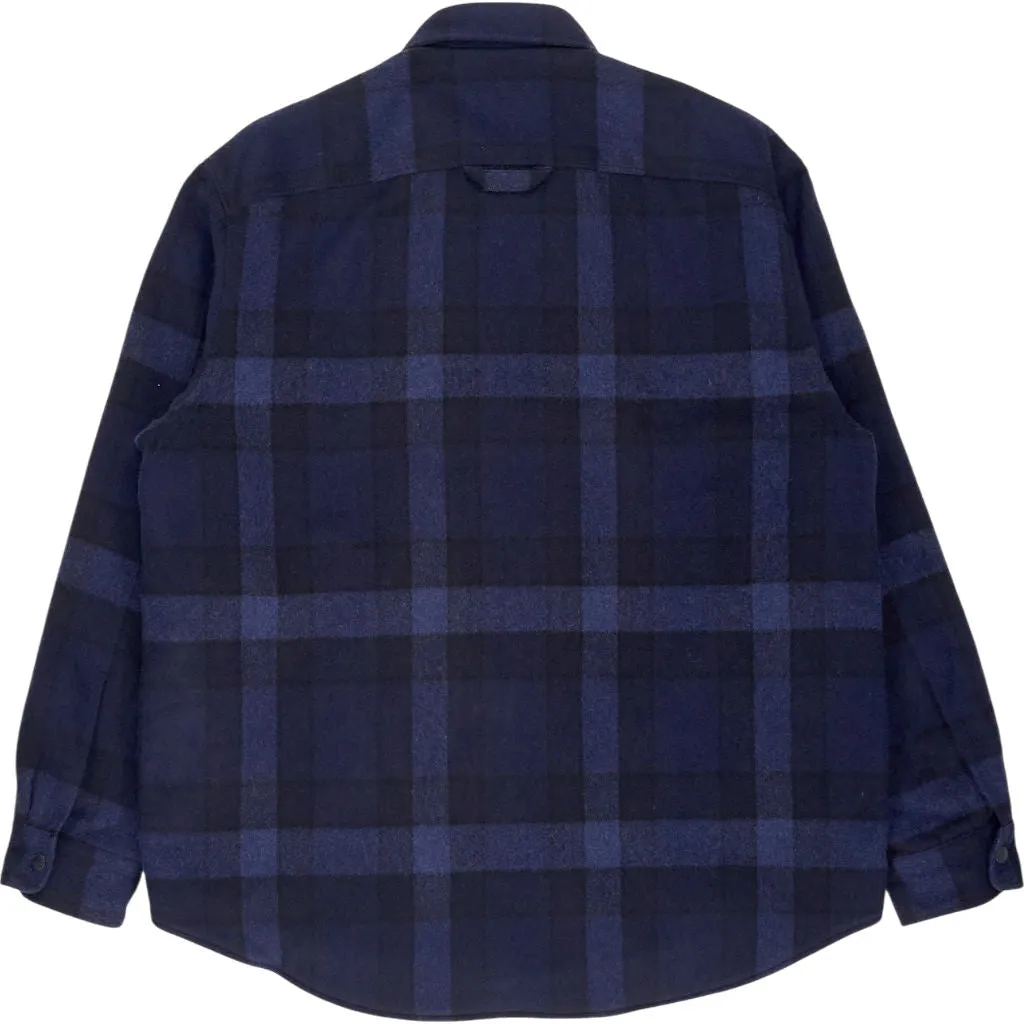 Tommy Hilfiger Navy Check Wool Blend Overshirt