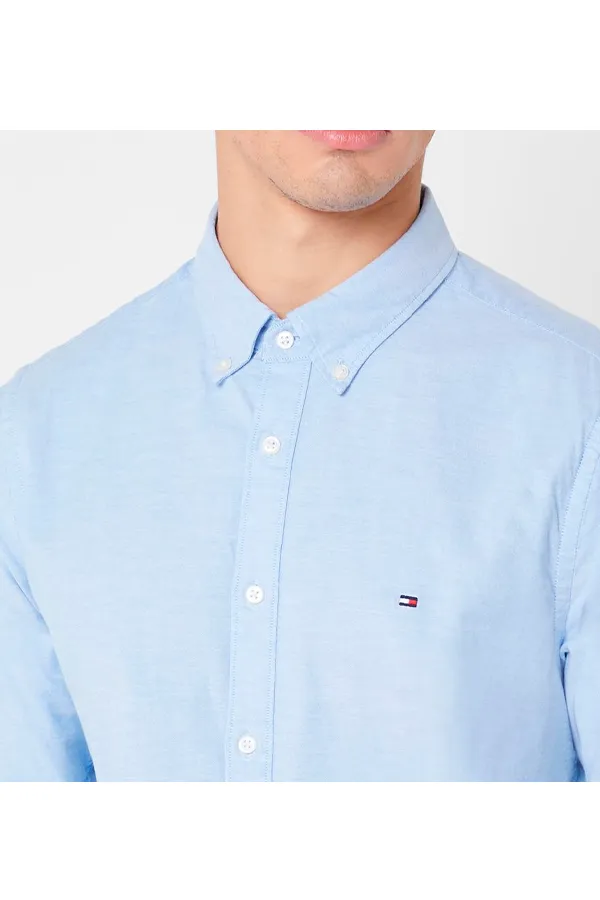 Tommy Hilfiger Oxford Logo Shirt Blue