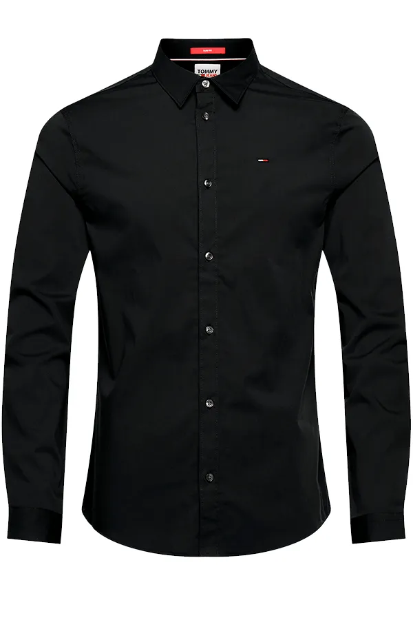 Tommy Hilfiger Stretch Poplin Shirt Black