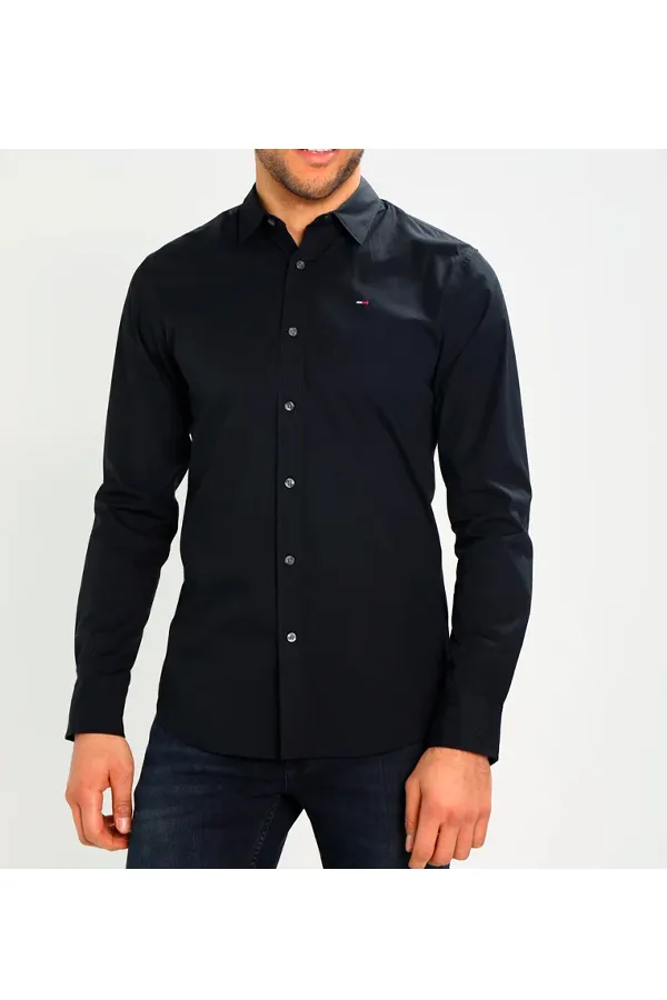 Tommy Hilfiger Stretch Poplin Shirt Black