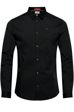 Tommy Hilfiger Stretch Poplin Shirt Black