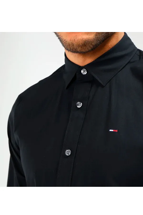 Tommy Hilfiger Stretch Poplin Shirt Black