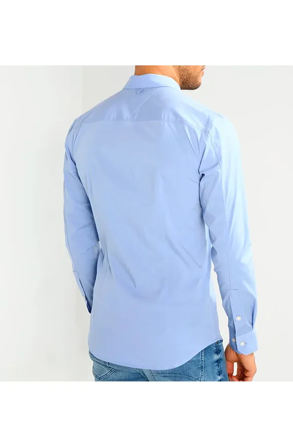 Tommy Hilfiger Stretch Poplin Shirt Blue