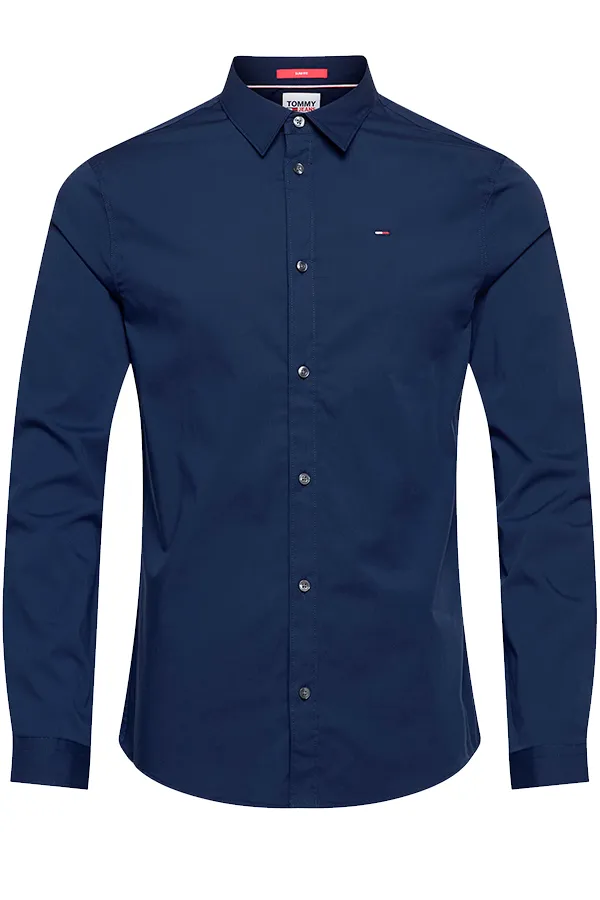 Tommy Hilfiger Stretch Poplin Shirt Navy