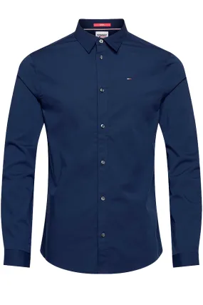 Tommy Hilfiger Stretch Poplin Shirt Navy