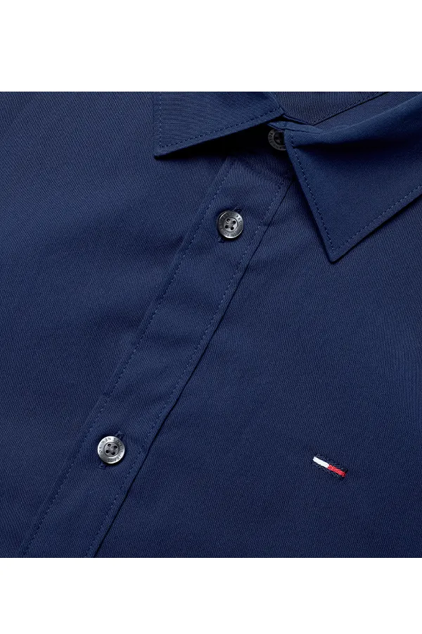 Tommy Hilfiger Stretch Poplin Shirt Navy