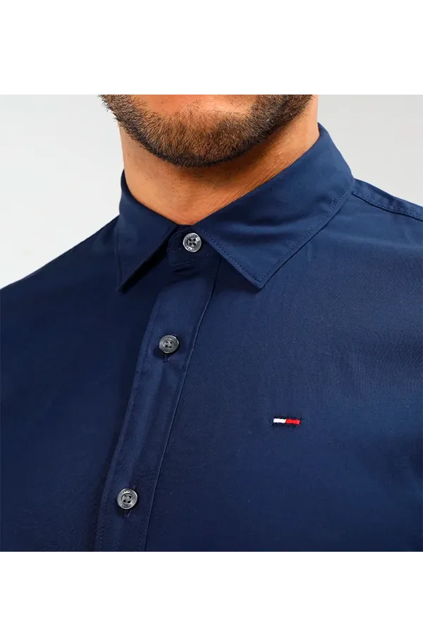 Tommy Hilfiger Stretch Poplin Shirt Navy