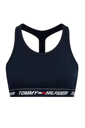 Tommy Hilfiger Women Sport Tape Bra Medium Support Navy