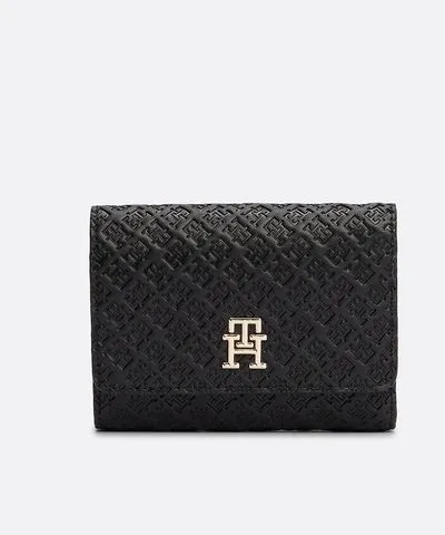 Tommy Hilfiger Women's Monogram Embossed Tri-Fold Wallet