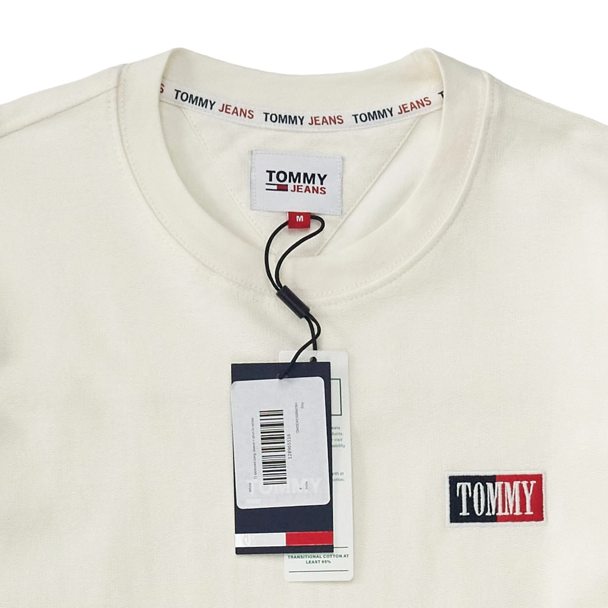 Tommy Jeans Ecru Textured T-Shirt