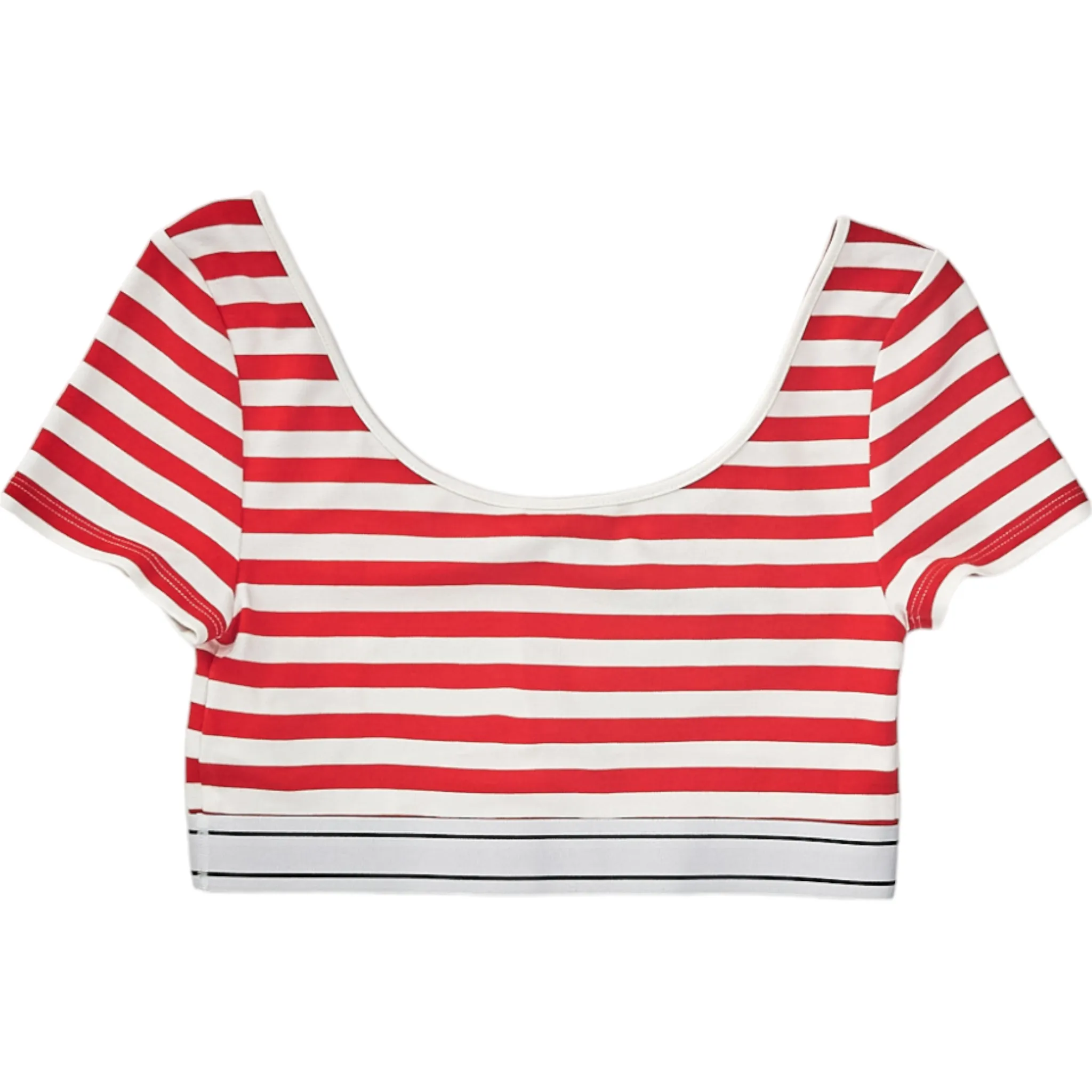 Tommy Jeans Red/White Jersey Crop Top