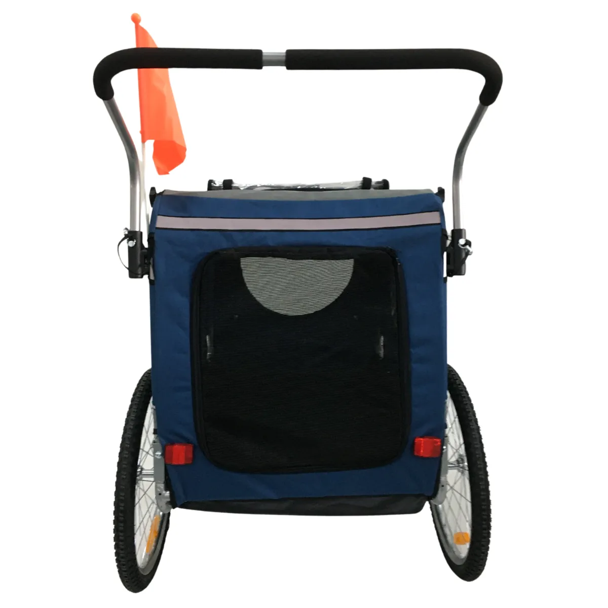 Topmast Easy Flow Hondenfietskar - met jogger functie - opvouwbaar - blauw