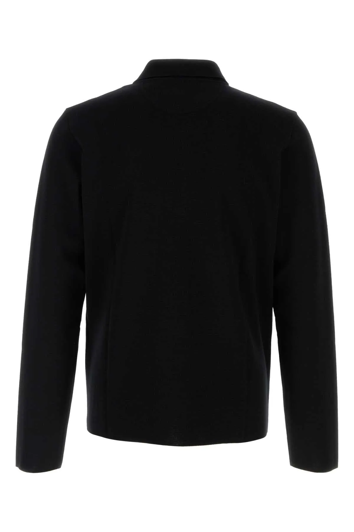 Valentino Garavani Black Wool Polo Shirt