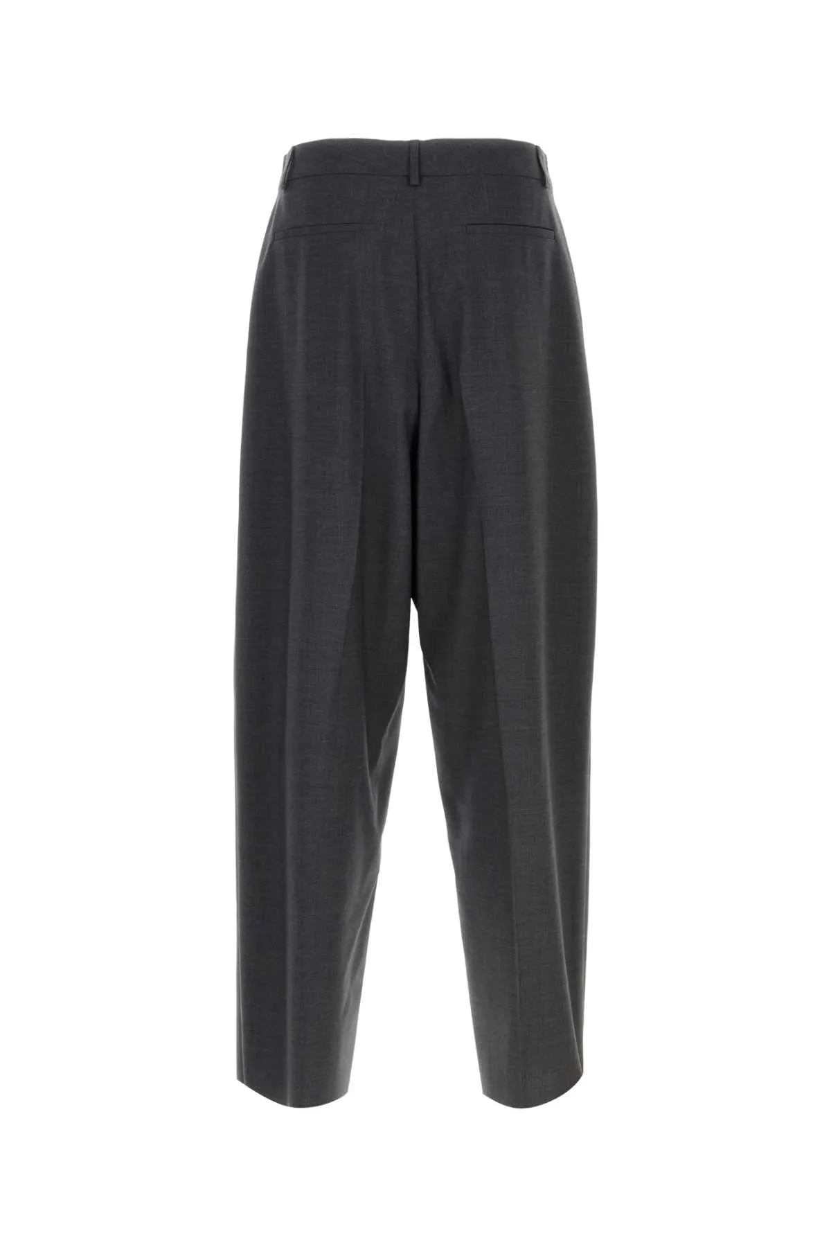 Valentino Garavani Dark Grey Wool Wide Leg Pant