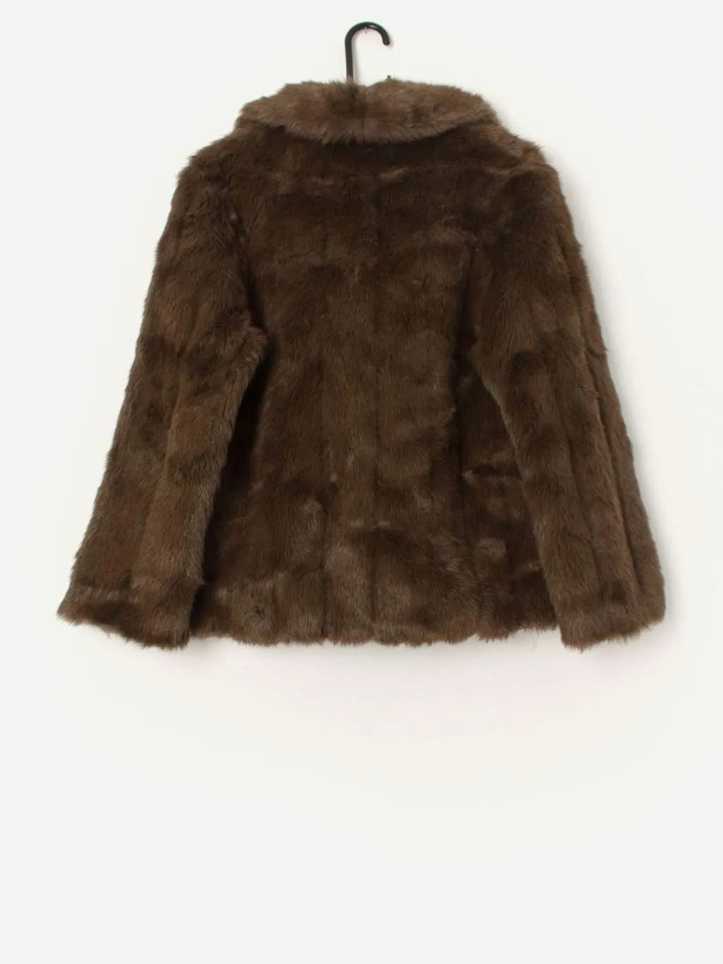 Vintage faux fur jacket in brown – Small / Medium