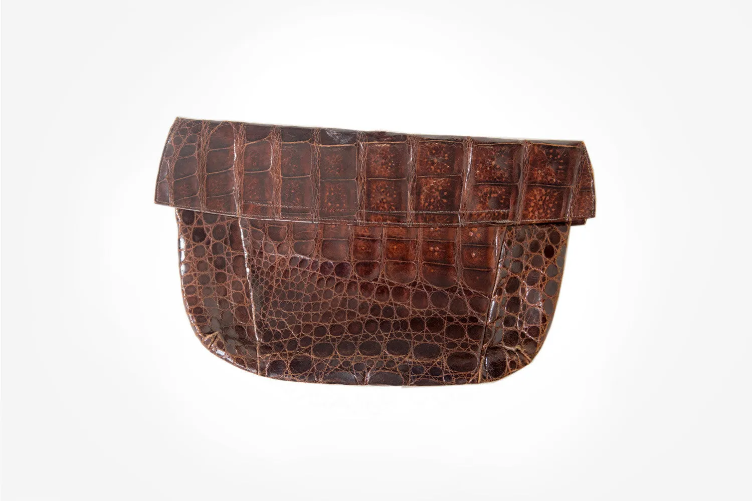 Vintage Women’s Caiman Croc Clutch Handbag