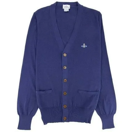 Vivienne Westwood  |Unisex Plain Cotton Logo Cardigans