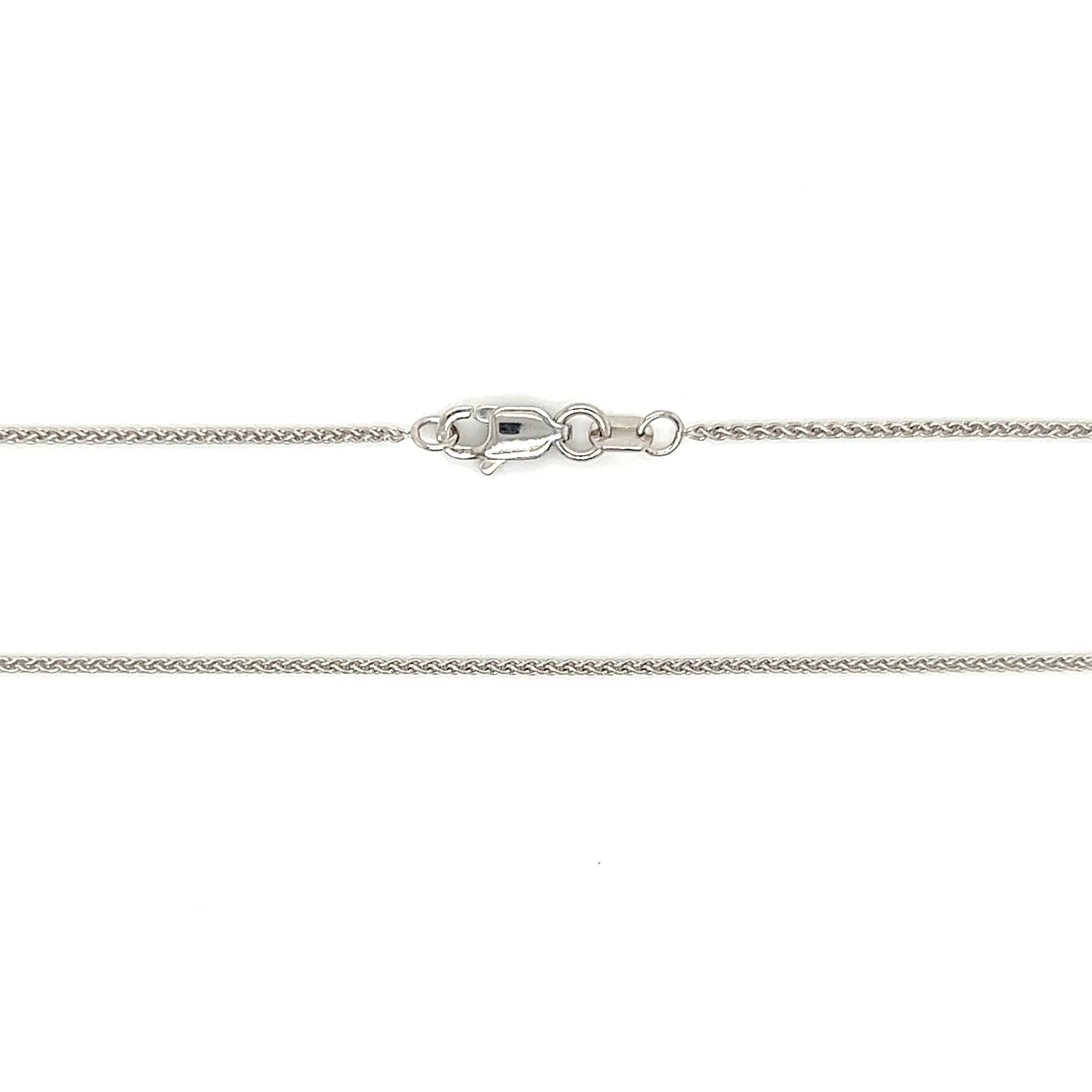 Wheat Chain 1.05mm with 20in Length in 14K White Gold