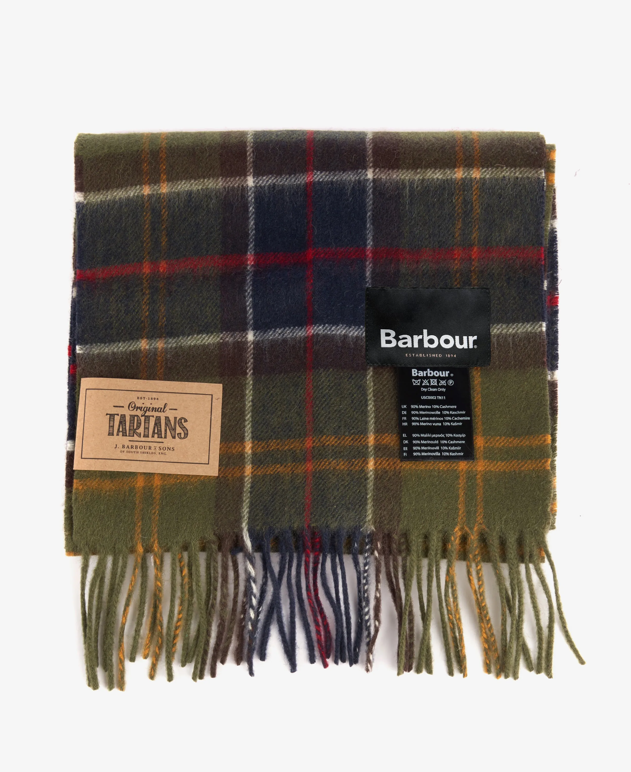 Wool Cashmere Scarf Classic Tartan