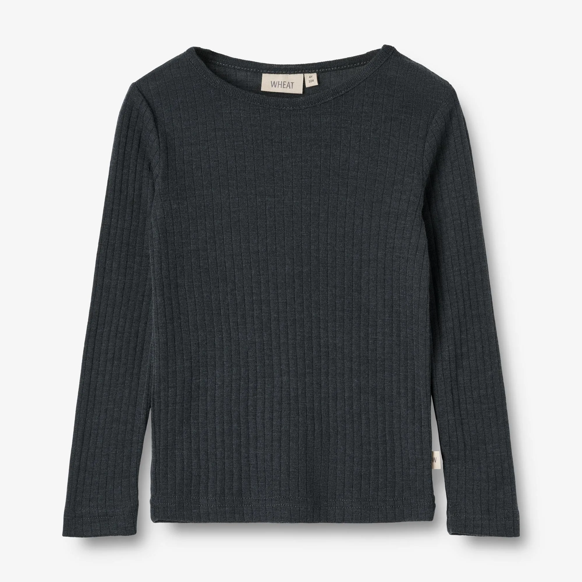 Wool Silk t-shirt L/S Alfie - navy